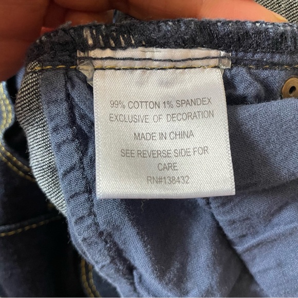 Modcloth Button Fly Flare Jeans,Indigo dark wash high waist Large 29 - Picture 7 of 9